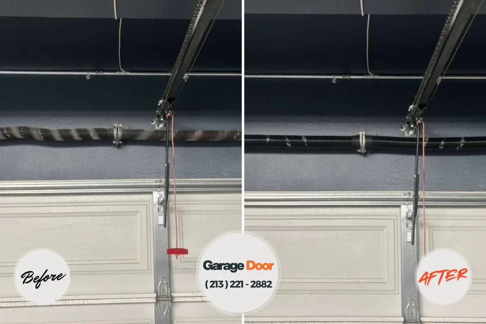 Before and after: garage door repair Redkey, IN